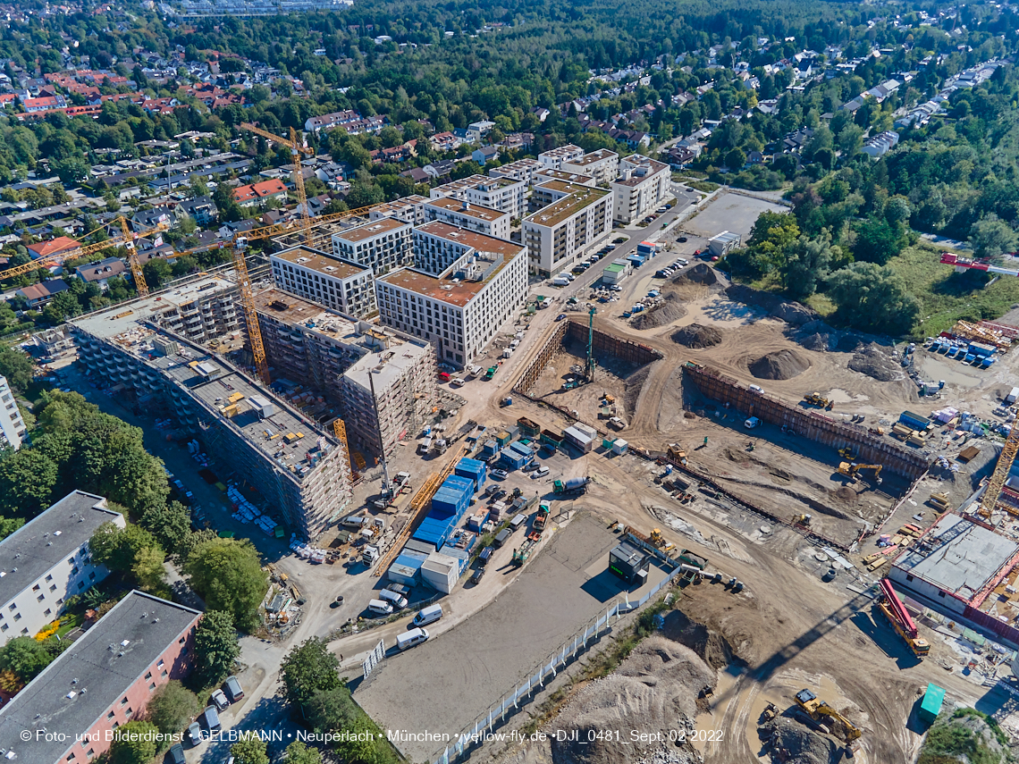 02.09.2022 - Baustelle Alexisquartier und Pandion Verde in Neuperlach